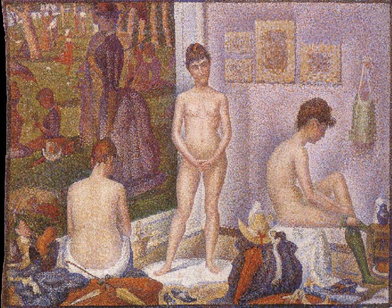 Georges Seurat Les Poseuses France oil painting art